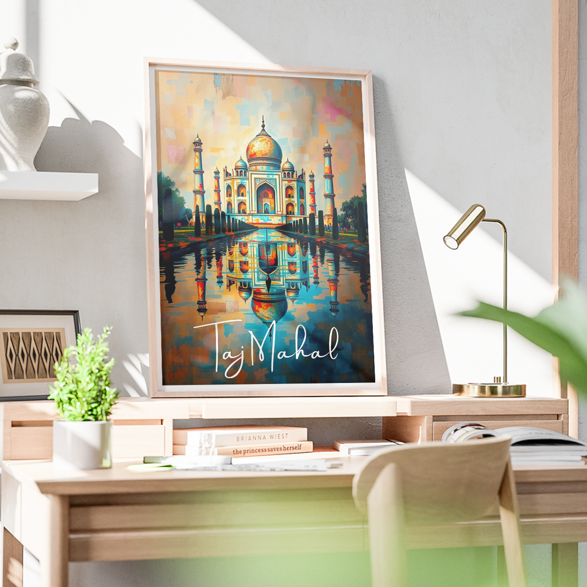 Beautiful Taj Mahal - Agra - India - Travel Wall Art Print Poster - Art Print - Travel Art Poster