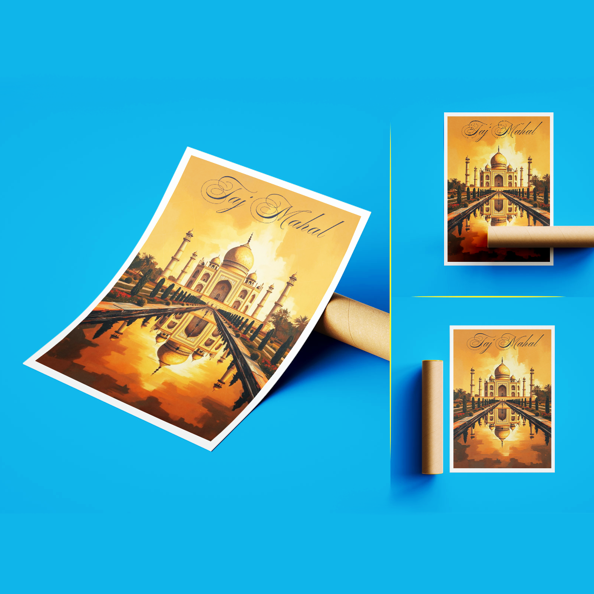 Love of Taj Mahal - Agra - India - Travel Wall Art Print Poster - Art Print - Travel Art Poster