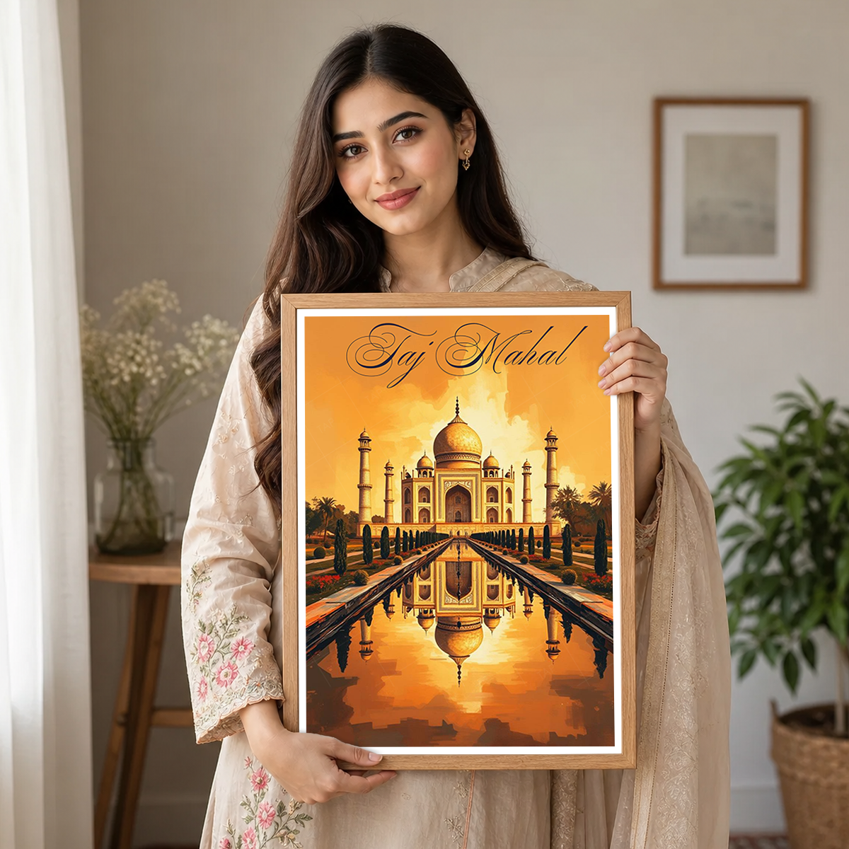 Love of Taj Mahal - Agra - India - Travel Wall Art Print Poster - Art Print - Travel Art Poster