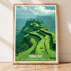Torna Fort - Maharashra - India - Travel Wall Art Print Poster - Art Print - Travel Art Poster