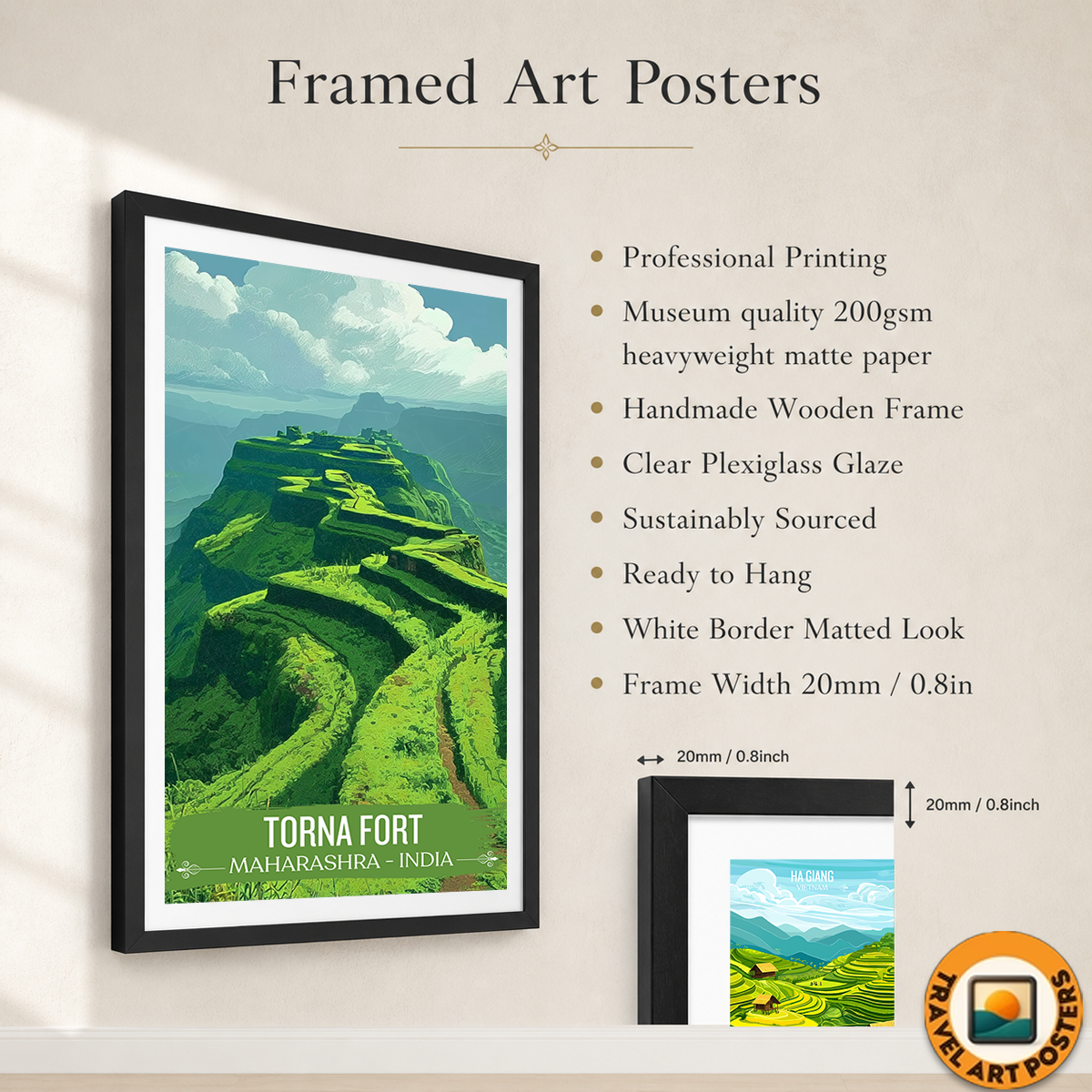 Torna Fort - Maharashra - India - Travel Wall Art Print Poster - Art Print - Travel Art Poster