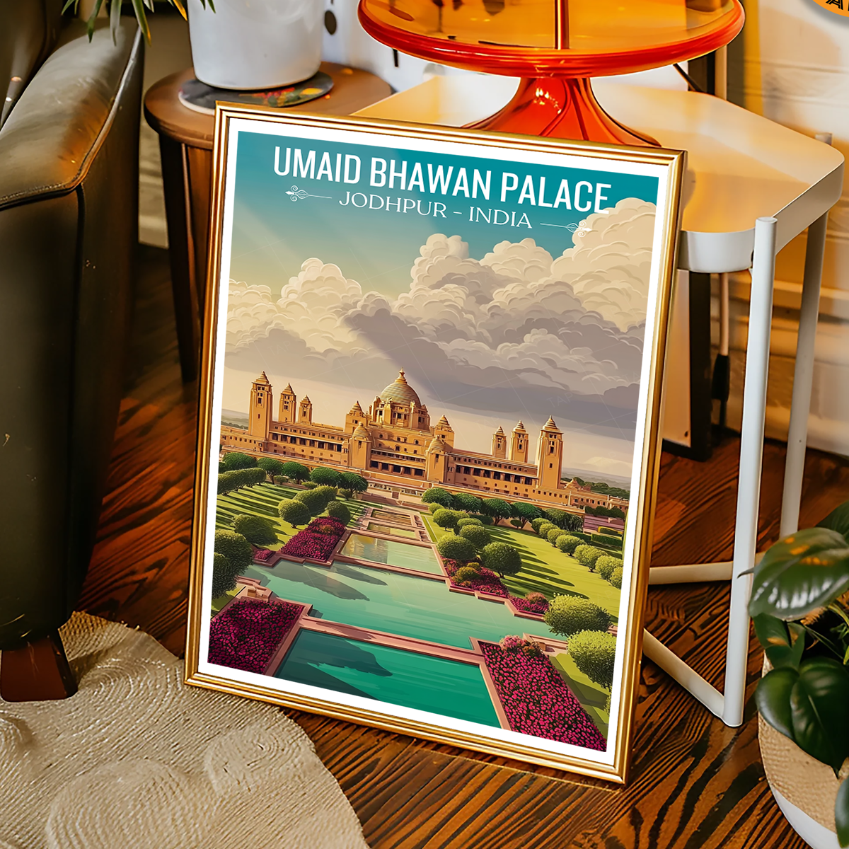 Umaid Bhawan Palace - Jodhpur - India - Travel Wall Art Print Poster - Art Print - Travel Art Poster