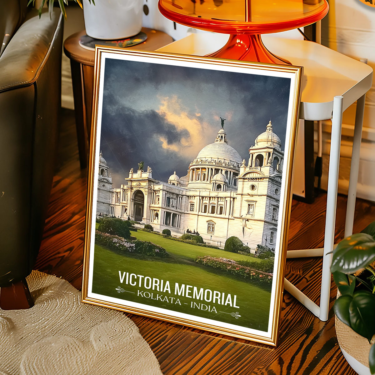 Victoria Memorial - Kolkata - India - Travel Wall Art Print Poster - Art Print - Travel Art Poster