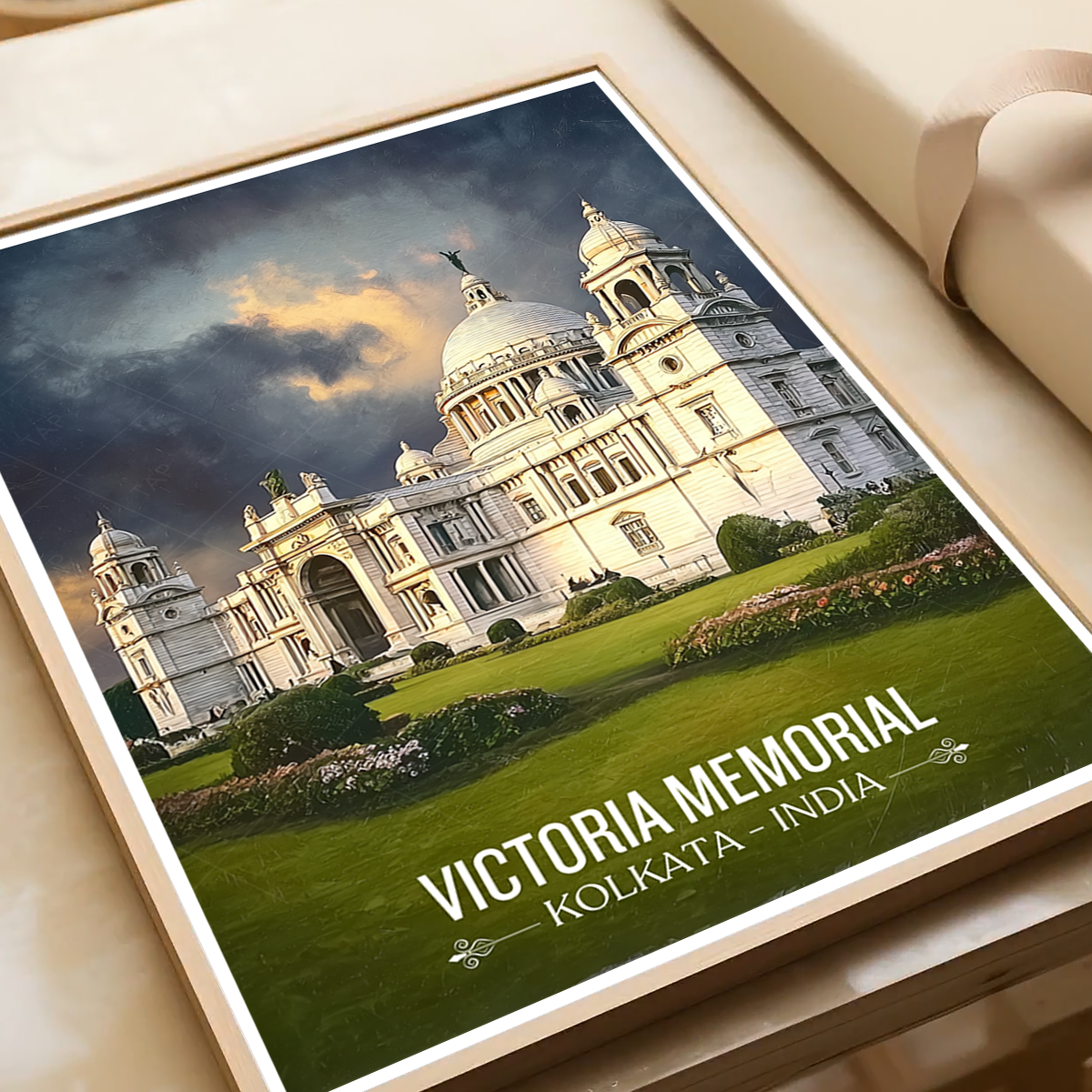 Victoria Memorial - Kolkata - India - Travel Wall Art Print Poster - Art Print - Travel Art Poster