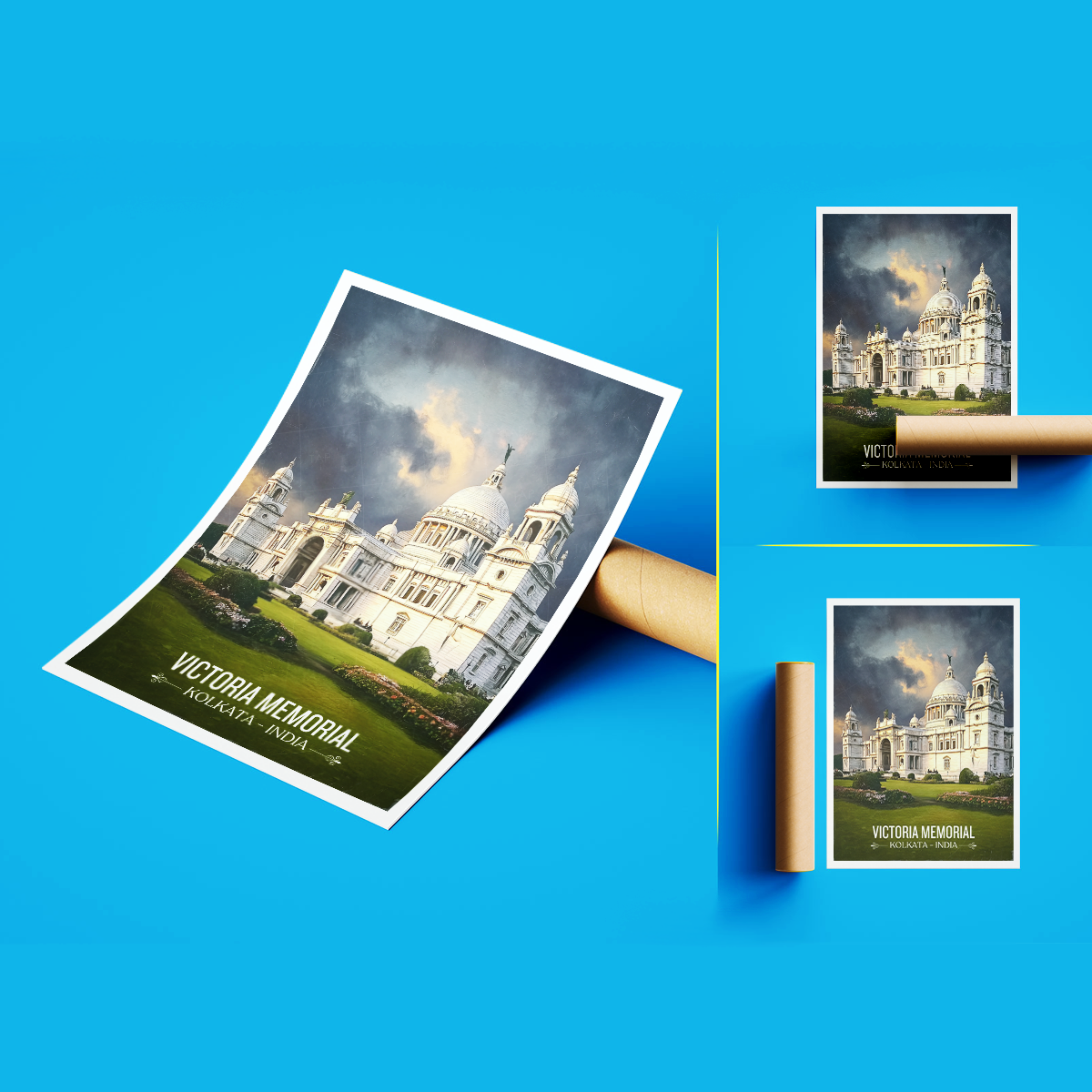 Victoria Memorial - Kolkata - India - Travel Wall Art Print Poster - Art Print - Travel Art Poster