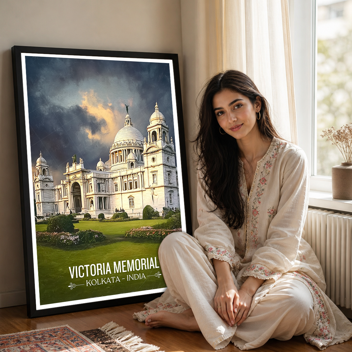 Victoria Memorial - Kolkata - India - Travel Wall Art Print Poster - Art Print - Travel Art Poster