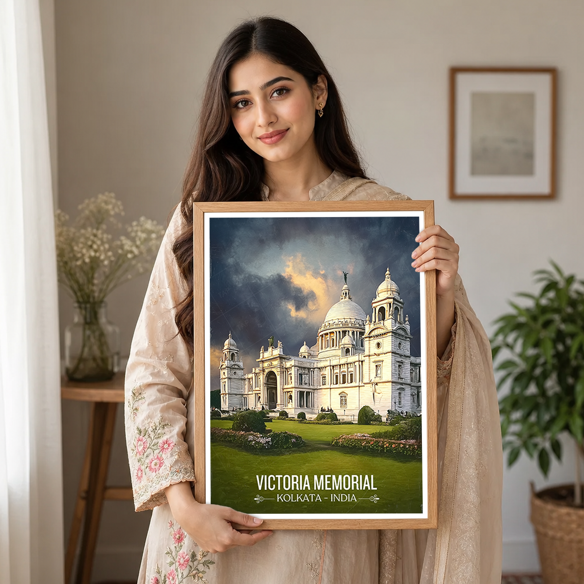 Victoria Memorial - Kolkata - India - Travel Wall Art Print Poster - Art Print - Travel Art Poster