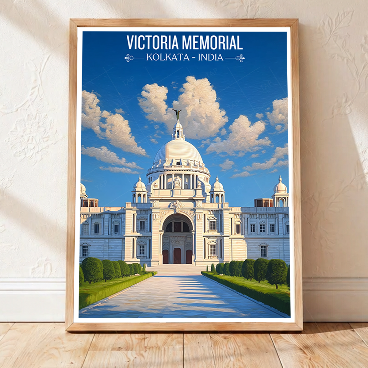 Historical Victoria Memorial - Kolkata - India - Travel Wall Art Print Poster - Art Print - Travel Art Poster
