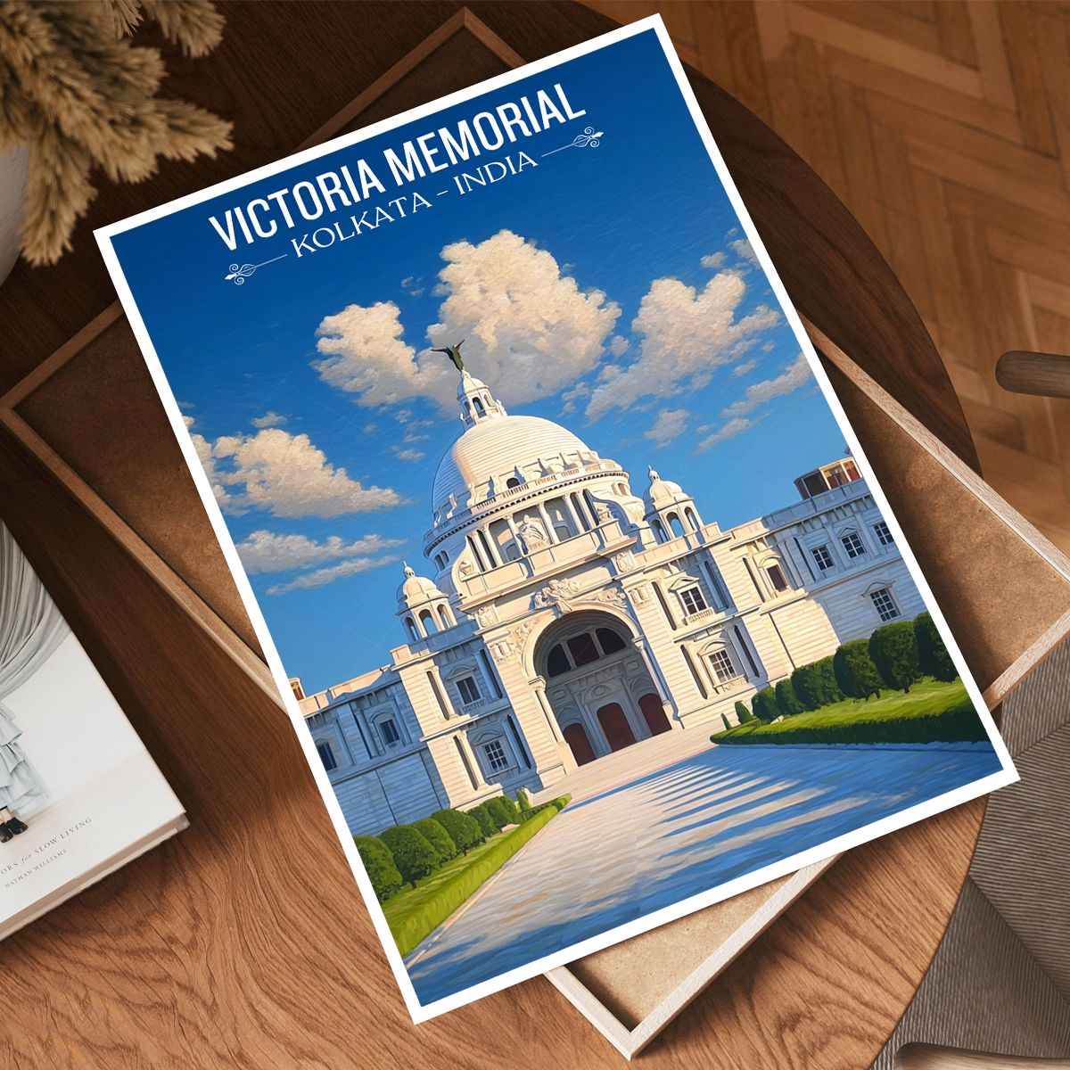 Historical Victoria Memorial - Kolkata - India - Travel Wall Art Print Poster - Art Print - Travel Art Poster