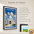 Historical Victoria Memorial - Kolkata - India - Travel Wall Art Print Poster - Art Print - Travel Art Poster