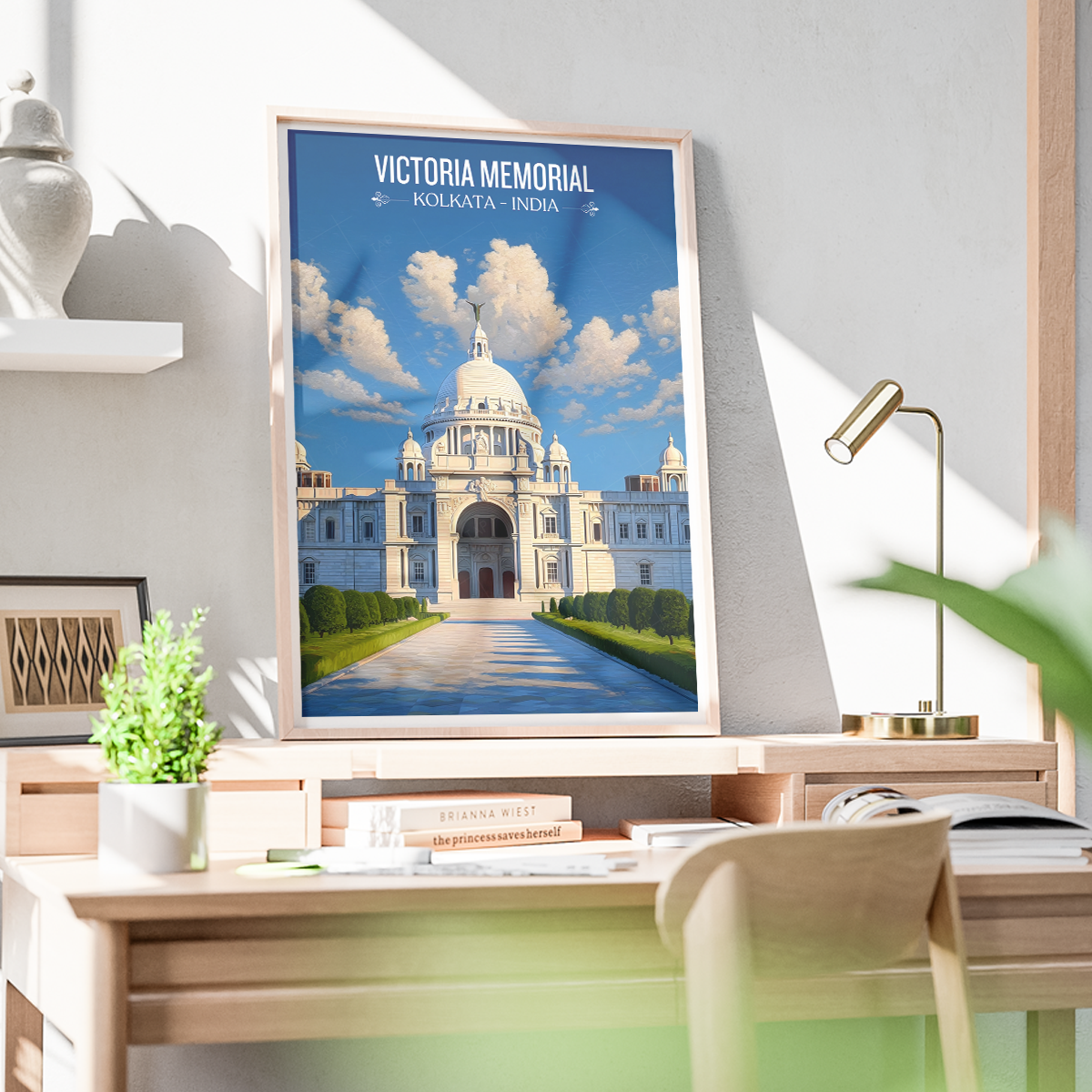 Historical Victoria Memorial - Kolkata - India - Travel Wall Art Print Poster - Art Print - Travel Art Poster
