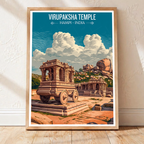 Virupaksha Temple - Hampi - India - Travel Wall Art Print Poster - Art Print - Travel Art Poster