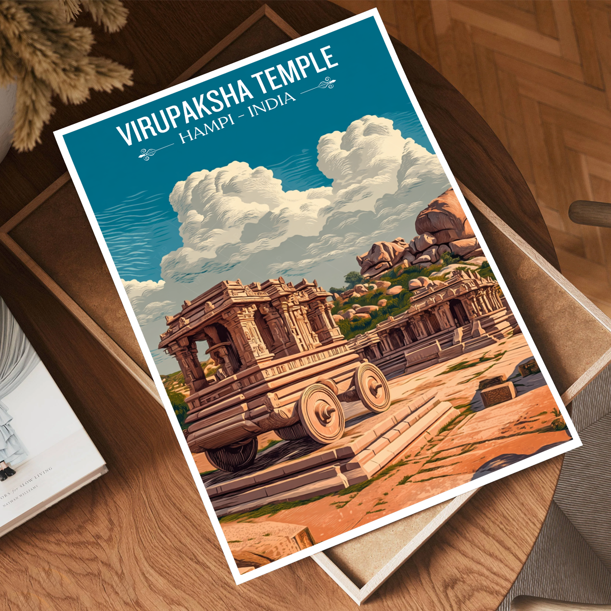 Virupaksha Temple - Hampi - India - Travel Wall Art Print Poster - Art Print - Travel Art Poster