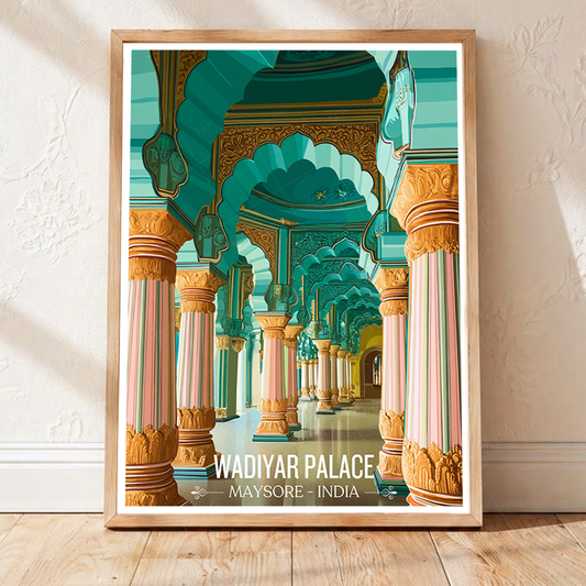 Wadiyar Palace - Maysore - India - Travel Wall Art Print Poster - Art Print - Travel Art Poster