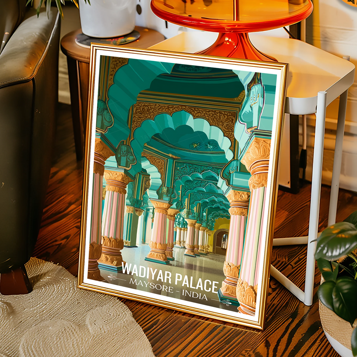 Wadiyar Palace - Maysore - India - Travel Wall Art Print Poster - Art Print - Travel Art Poster
