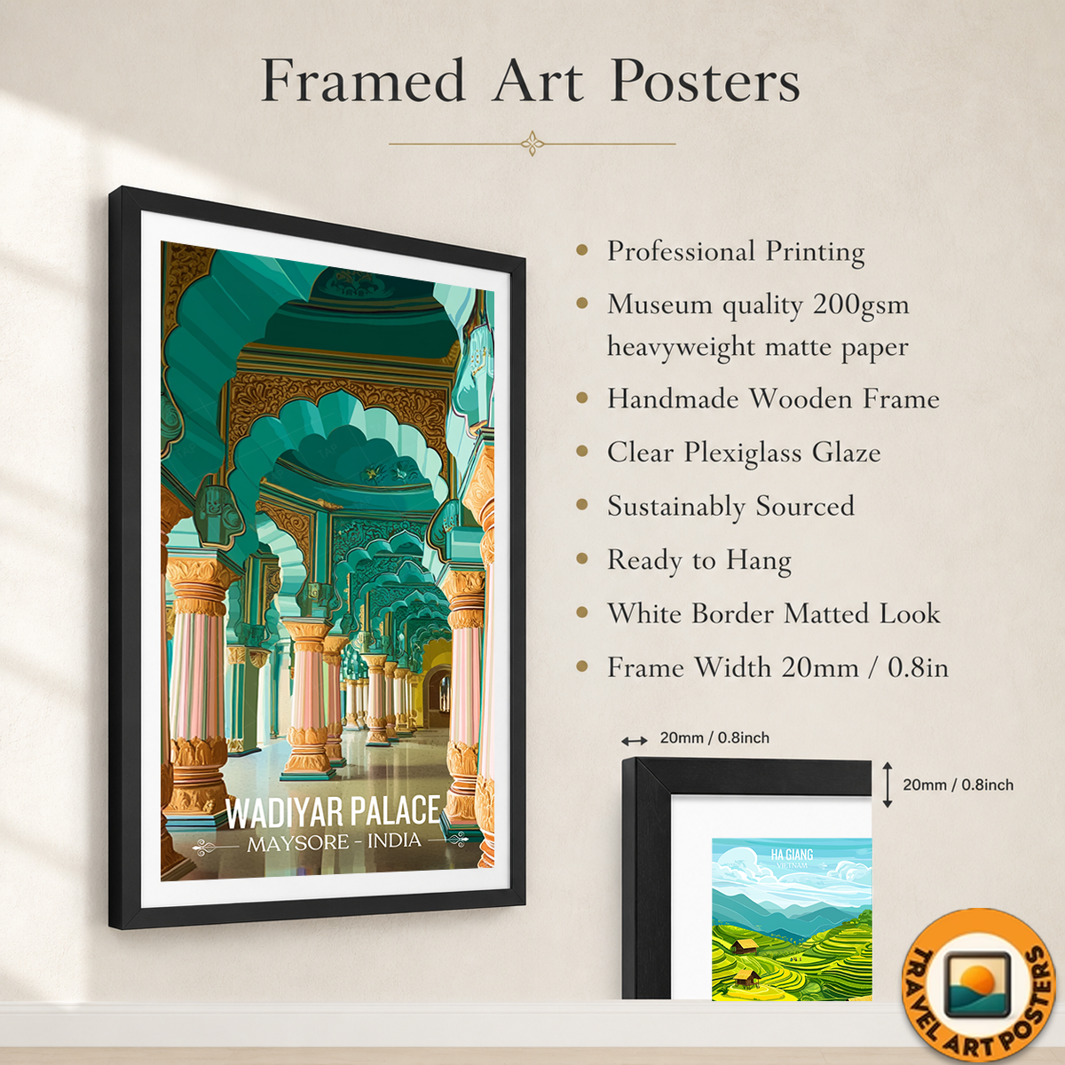 Wadiyar Palace - Maysore - India - Travel Wall Art Print Poster - Art Print - Travel Art Poster