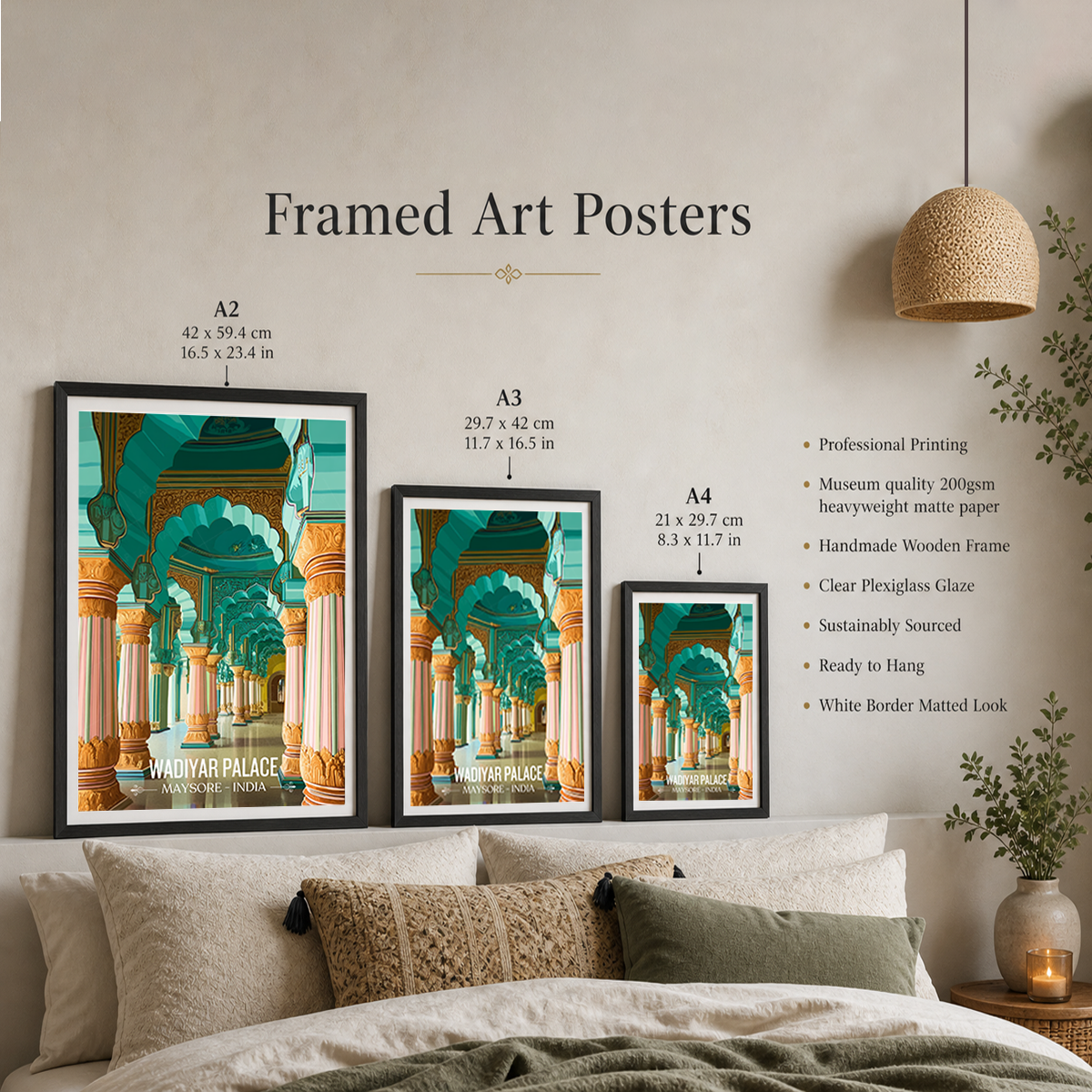 Wadiyar Palace - Maysore - India - Travel Wall Art Print Poster - Art Print - Travel Art Poster