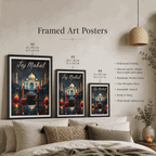 Taj Mahal travel poster – artwork presentation view 4