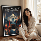 Taj Mahal travel poster – artwork presentation view 5