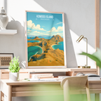 Komodo Island - Indonesia - Travel Art Wall Deco Poster - Art Print - Travel Art Poster