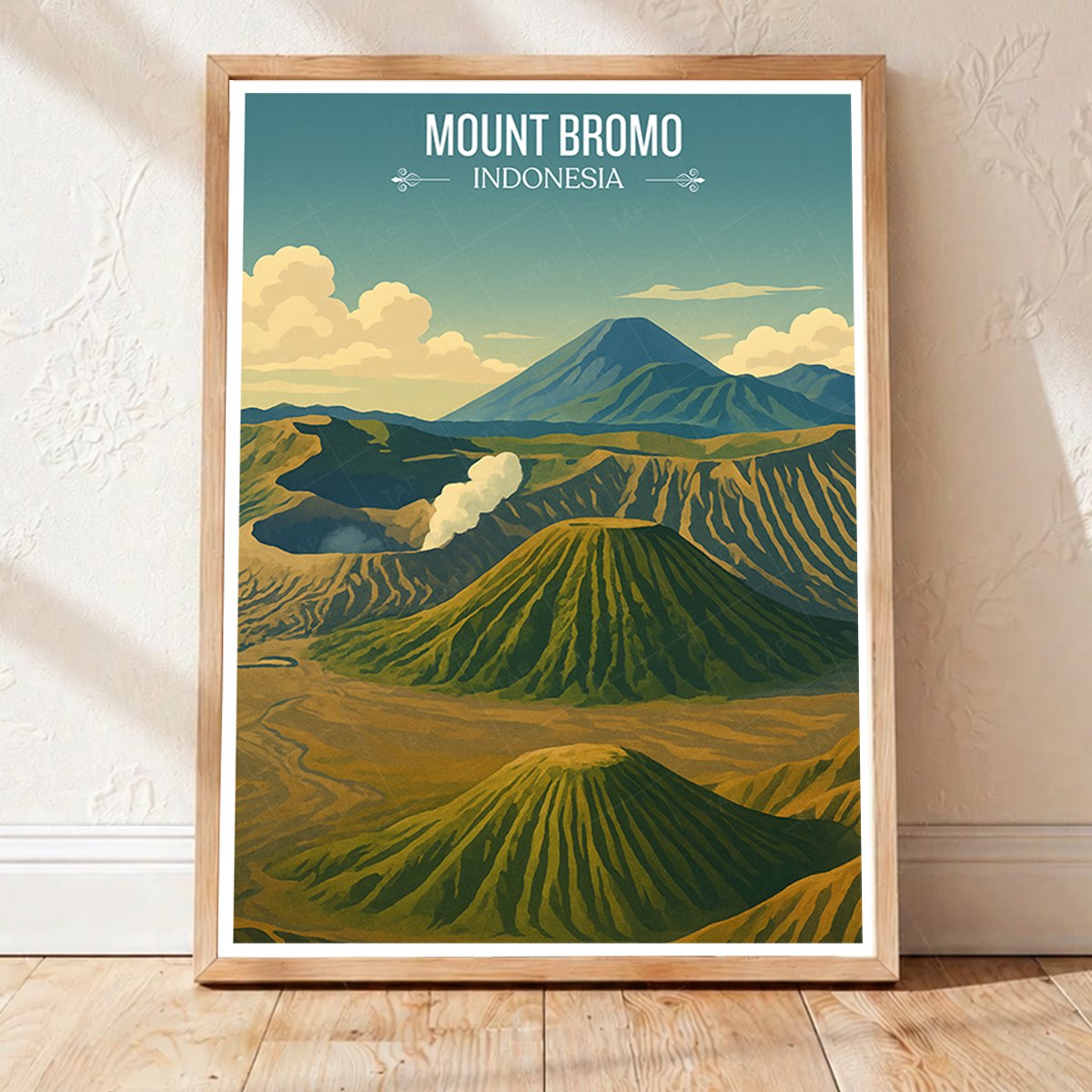 Mount Bromo - Indonesia - Travel Art Wall Deco Poster - Art Print - Travel Art Poster
