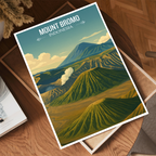 Mount Bromo - Indonesia - Travel Art Wall Deco Poster - Art Print - Travel Art Poster