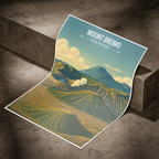Mount Bromo - Indonesia - Travel Art Wall Deco Poster - Art Print - Travel Art Poster