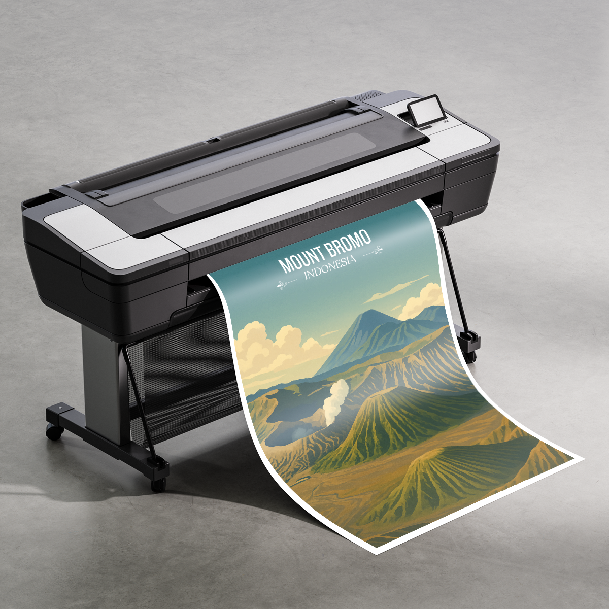 Mount Bromo - Indonesia - Travel Art Wall Deco Poster - Art Print - Travel Art Poster