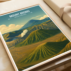 Mount Bromo - Indonesia - Travel Art Wall Deco Poster - Art Print - Travel Art Poster