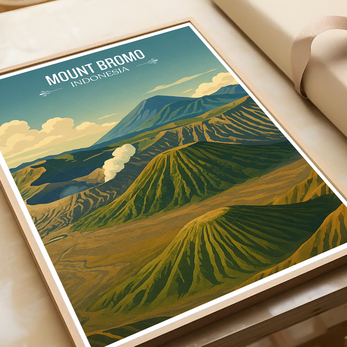 Mount Bromo - Indonesia - Travel Art Wall Deco Poster - Art Print - Travel Art Poster