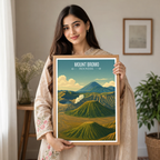 Mount Bromo - Indonesia - Travel Art Wall Deco Poster - Art Print - Travel Art Poster
