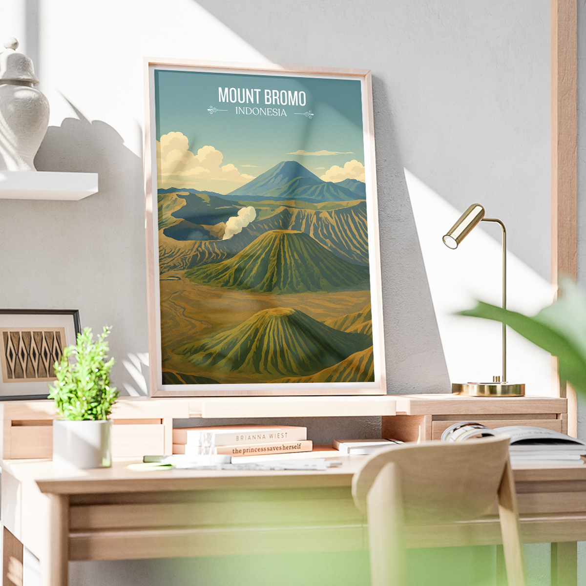 Mount Bromo - Indonesia - Travel Art Wall Deco Poster - Art Print - Travel Art Poster