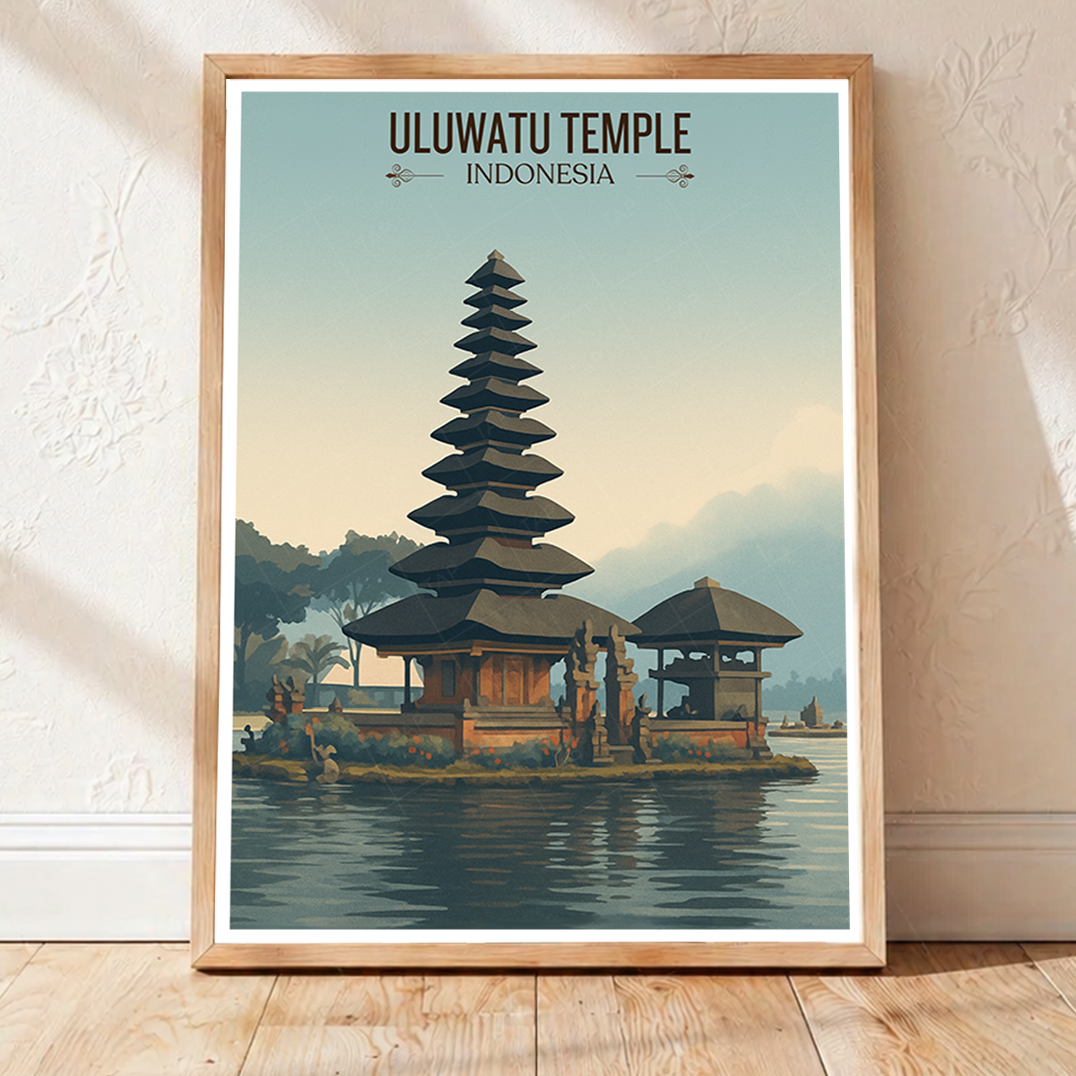 Uluwatu Temple - Indonesia - Travel Art Wall Deco Poster - Art Print - Travel Art Poster