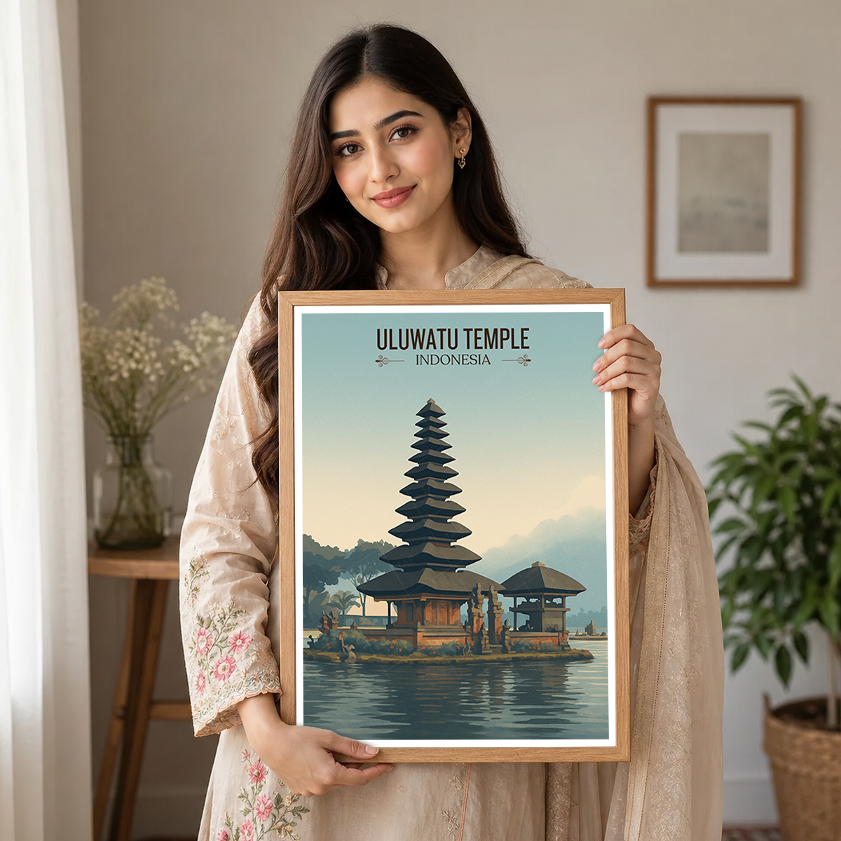 Uluwatu Temple - Indonesia - Travel Art Wall Deco Poster - Art Print - Travel Art Poster