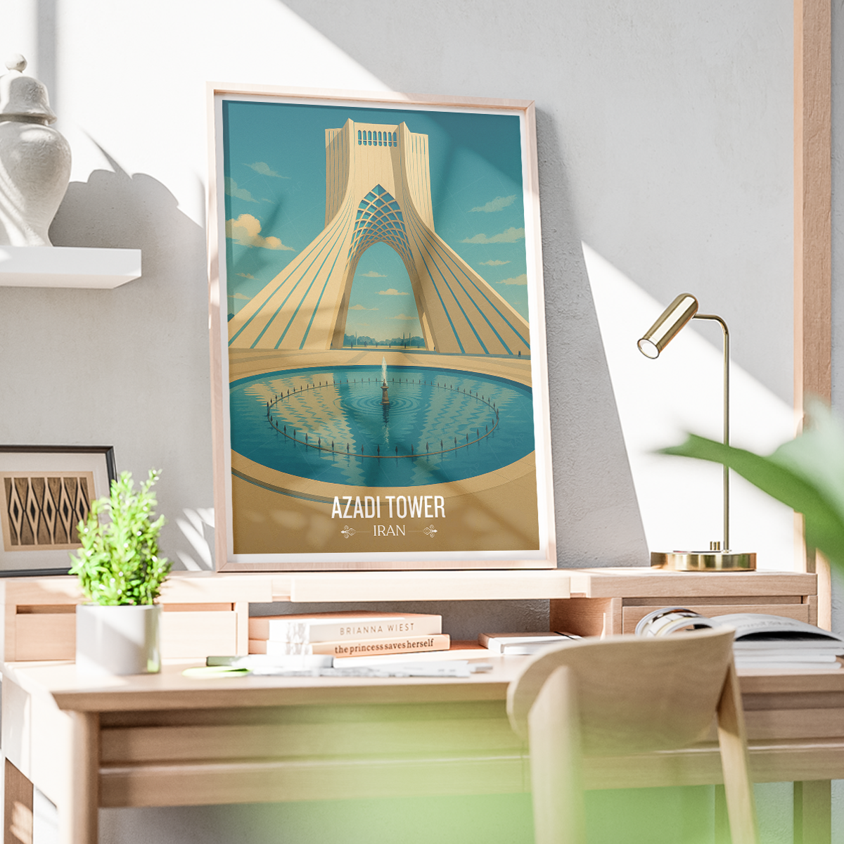 Azadi Tower - Iran - Travel Art Wall Deco Poster - Art Print - Travel Art Poster