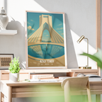 Azadi Tower - Iran - Travel Art Wall Deco Poster - Art Print - Travel Art Poster