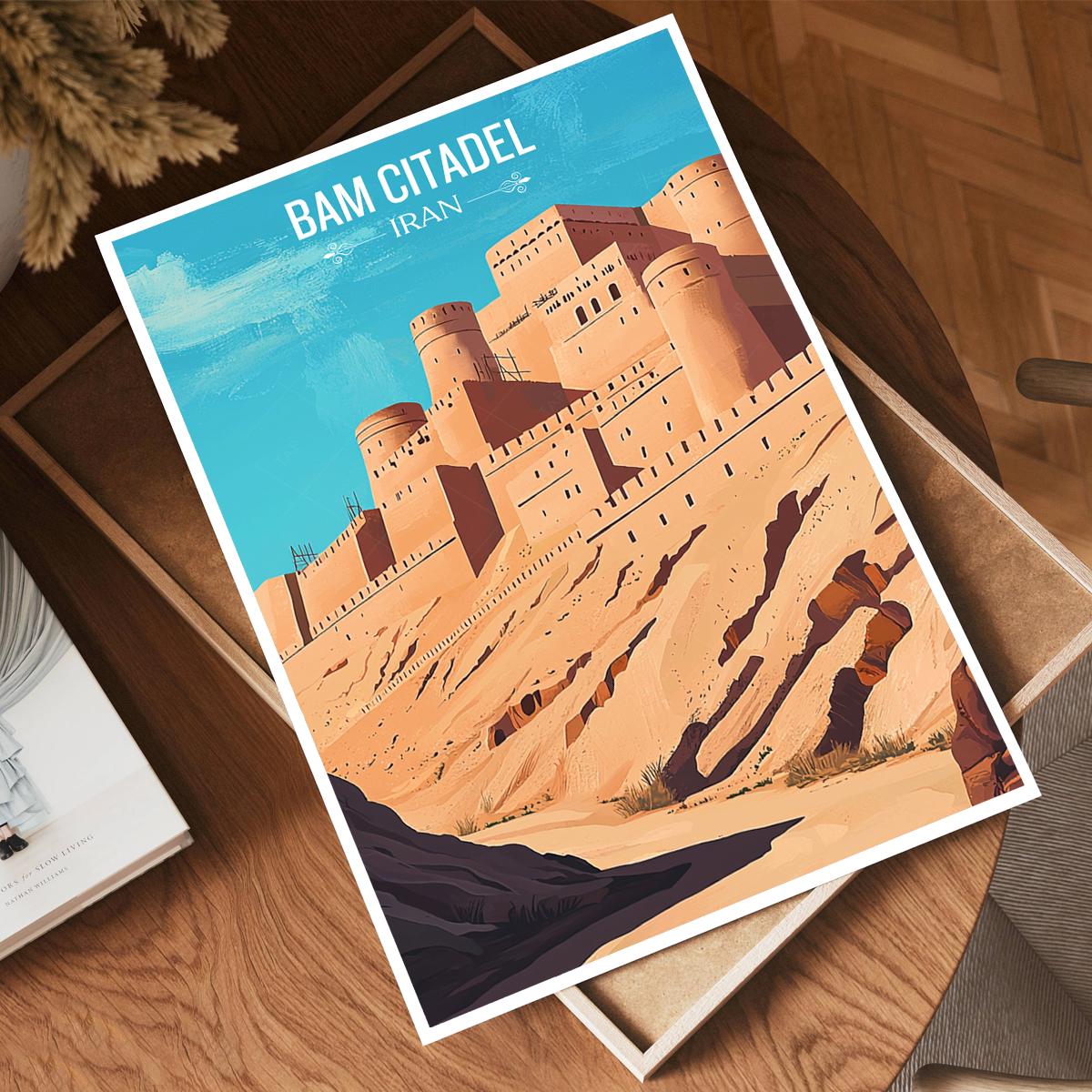 Bam Citadel - Iran - Travel Art Wall Deco Poster - Art Print - Travel Art Poster