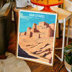 Bam Citadel - Iran - Travel Art Wall Deco Poster - Art Print - Travel Art Poster