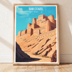 Bam Citadel - Iran - Travel Art Wall Deco Poster - Art Print - Travel Art Poster