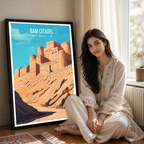 Bam Citadel - Iran - Travel Art Wall Deco Poster - Art Print - Travel Art Poster