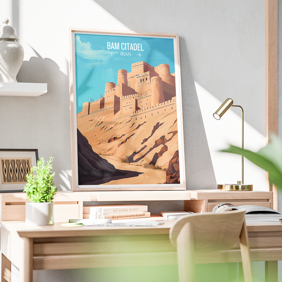 Bam Citadel - Iran - Travel Art Wall Deco Poster - Art Print - Travel Art Poster