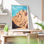 Bam Citadel - Iran - Travel Art Wall Deco Poster - Art Print - Travel Art Poster