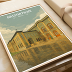 Golestan Palace - Iran - Travel Art Wall Deco Poster - Art Print - Travel Art Poster