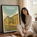 Golestan Palace - Iran - Travel Art Wall Deco Poster - Art Print - Travel Art Poster