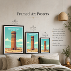 Mehmandust Tower - Iran - Travel Art Wall Deco Poster - Art Print - Travel Art Poster