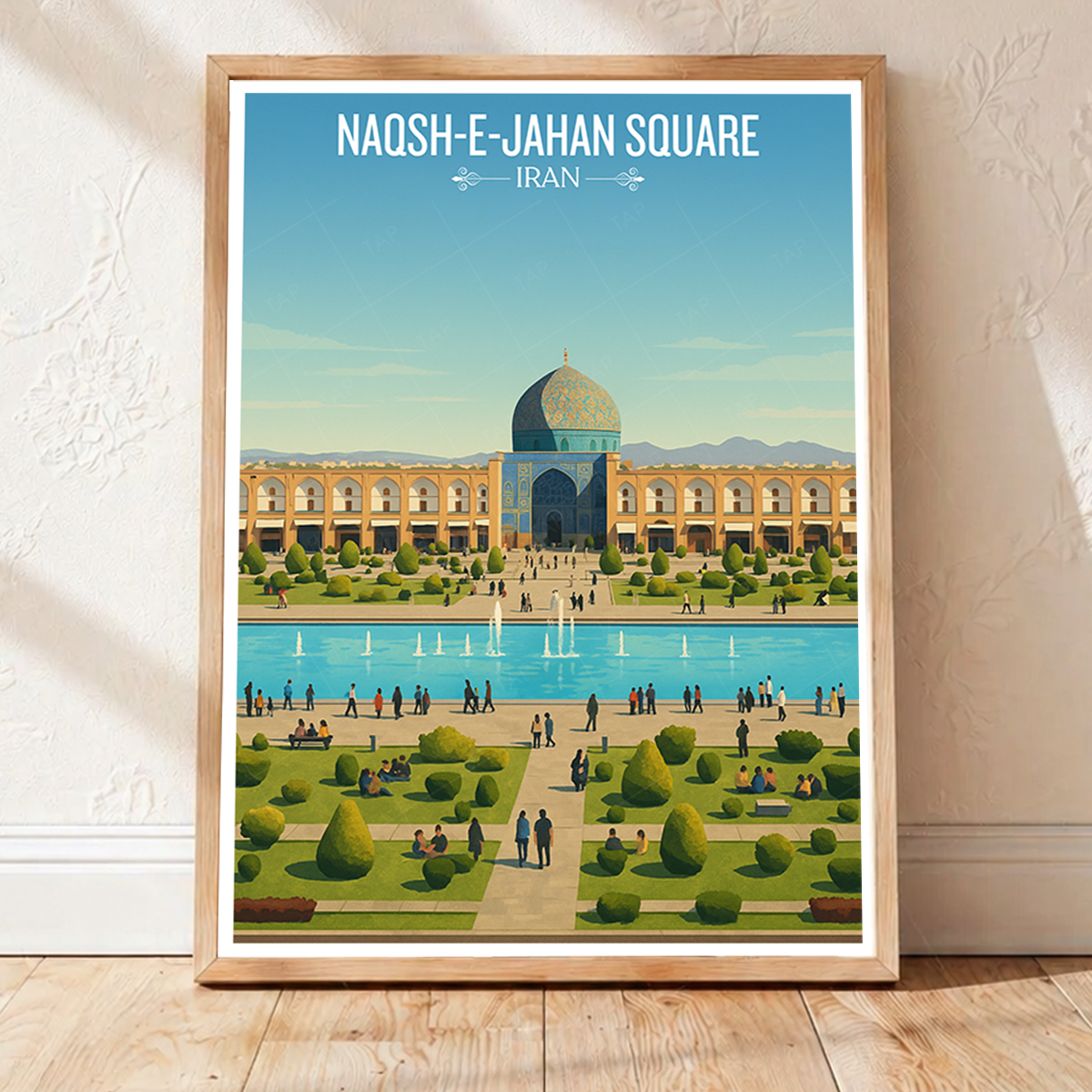 Naqsh-e-Jahan Square - Isfahan - Iran - Travel Art Wall Deco Poster - Art Print - Travel Art Poster