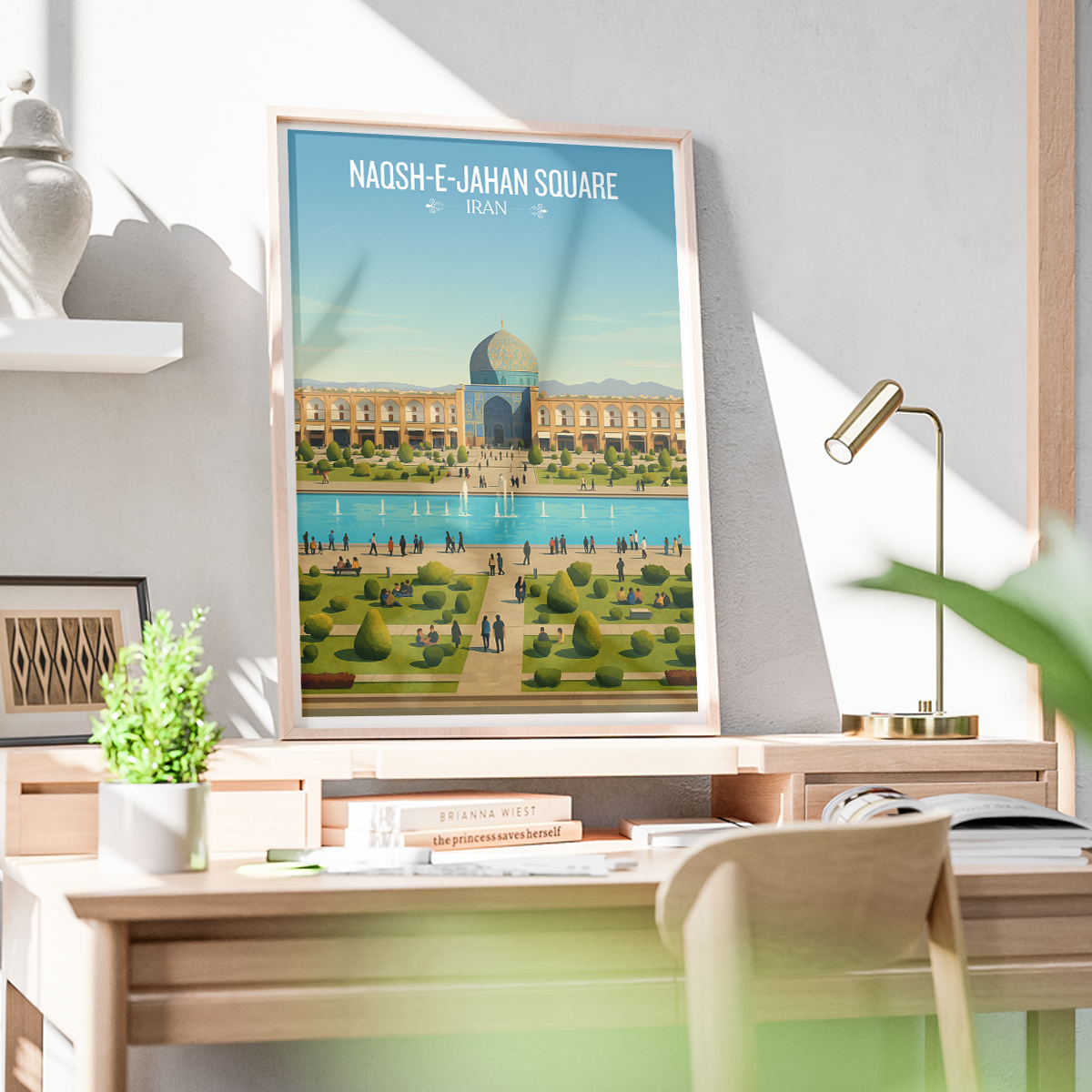 Naqsh-e-Jahan Square - Isfahan - Iran - Travel Art Wall Deco Poster - Art Print - Travel Art Poster