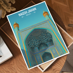 Naqsh-e-Jahan - Iran - Travel Art Wall Deco Poster - Art Print - Travel Art Poster