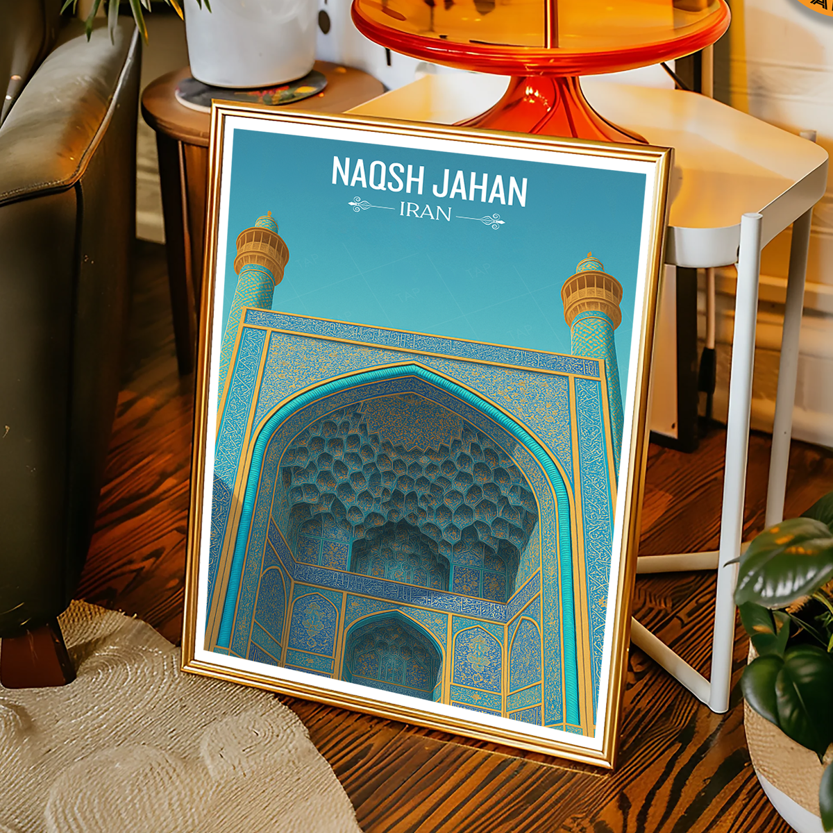 Naqsh-e-Jahan - Iran - Travel Art Wall Deco Poster - Art Print - Travel Art Poster
