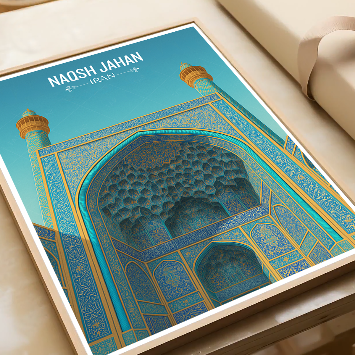Naqsh-e-Jahan - Iran - Travel Art Wall Deco Poster - Art Print - Travel Art Poster